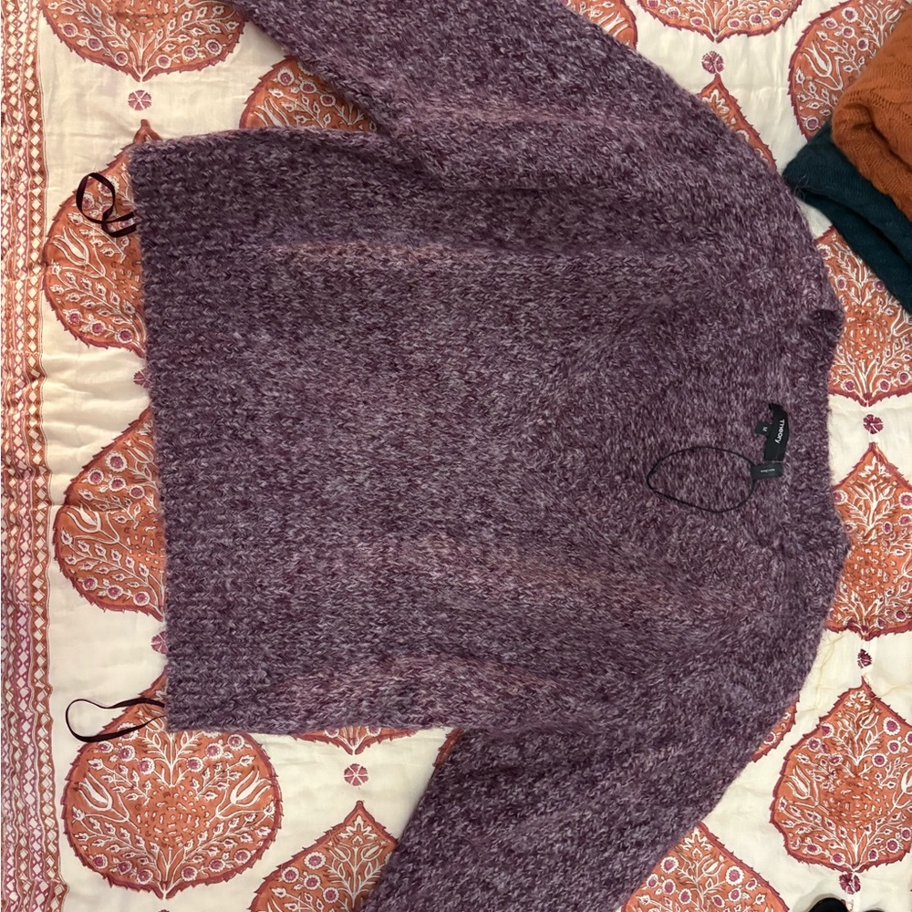 Cropped purple theory sweater
